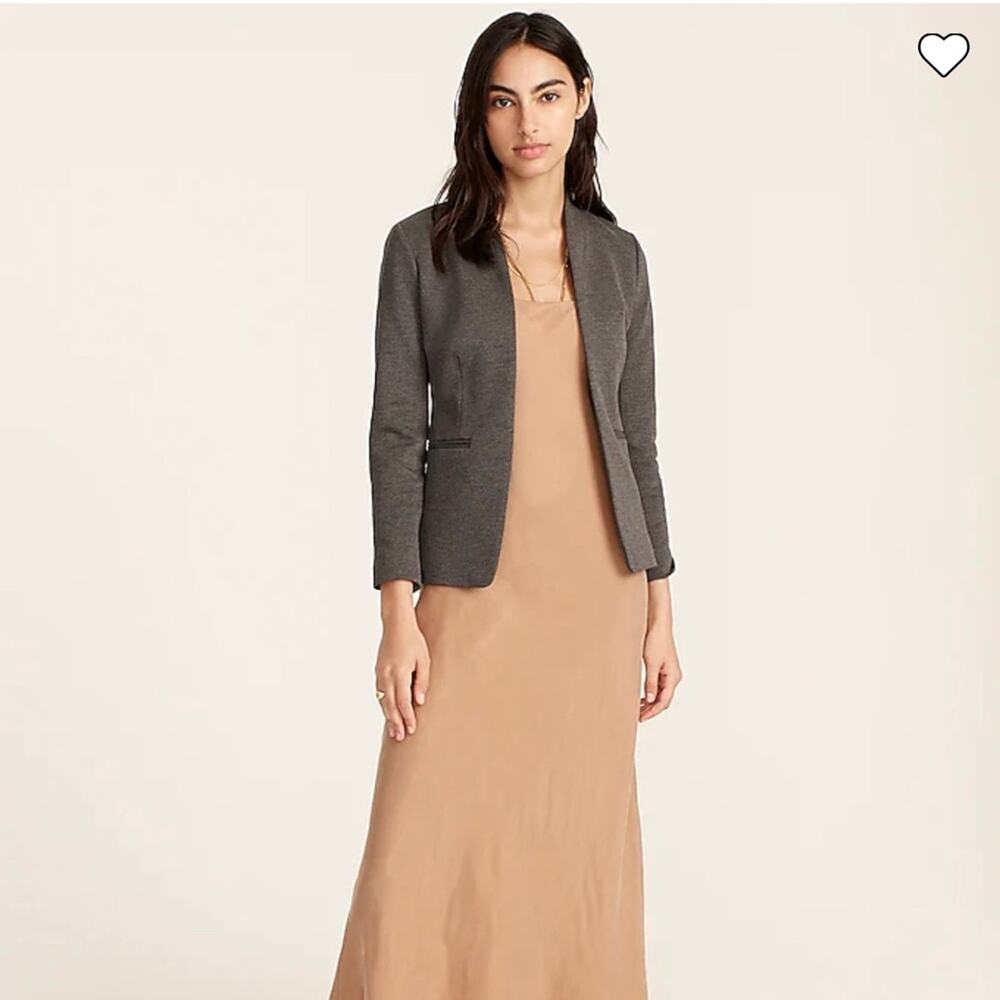 J. CREW 365 business casual womens open front gray blazer 4T